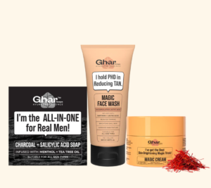 charcoal soap + magic face wash 50ml + cream combo