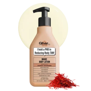 magic body lotion with saffron and niacinamide