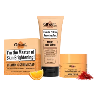 vitamin c soap + cream+ magic face wash combo